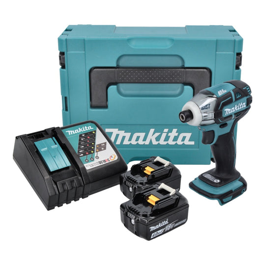 Visseuse à impulsion sans fil Makita DTS 141 RMJ 18 V 40 Nm 1/4" sans balai + 2x batteries 4,0 Ah + chargeur + Makpac