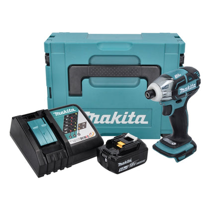 Makita DTS 141 RT1J visseuse à impulsion sans fil 18 V 40 Nm 1/4" sans balai + 1x batterie 5,0 Ah + chargeur + Makpac