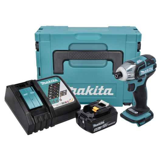 Visseuse à impulsion sans fil Makita DTS 141 RG1J 18 V 40 Nm 1/4" sans balai + 1x batterie 6,0 Ah + chargeur + Makpac