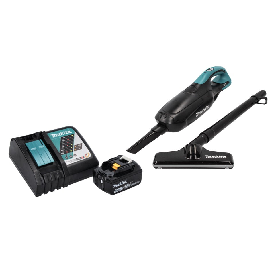 Makita DCL 182 RG1 B Akku Staubsauger 18 V Schwarz + 1x Akku 6,0 Ah + Ladegerät - Toolbrothers