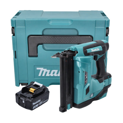 Makita DBN 500 F1J Cloueur à tête d'emballage avec batterie 18 V 15-50 mm + 1x batterie 3,0 Ah + Makpac - sans chargeur