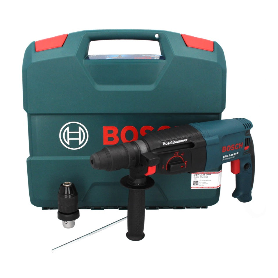 Perceuse à percussion Bosch GBH 2-26 DFR Professional 800 W 2,7 J SDS plus + mandrin interchangeable + mallette (0611254768)