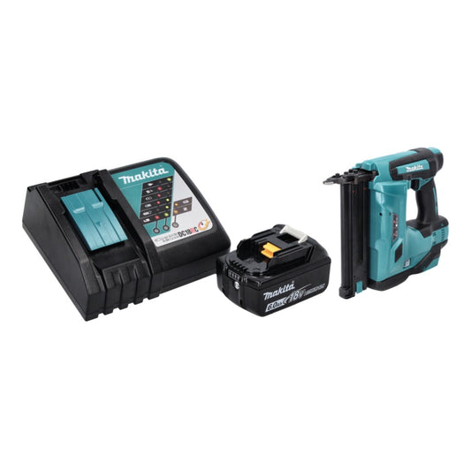 Makita DBN 500 RG1 Cloueur à tête d'emballage avec batterie 18 V 15-50 mm + 1x batterie 6,0 Ah + chargeur