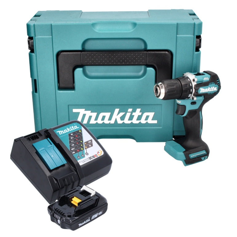 Makita DDF 487 RA1J Akku Bohrschrauber 18 V 40 Nm Brushless + 1x Akku 2,0 Ah + Ladegerät + Makpac