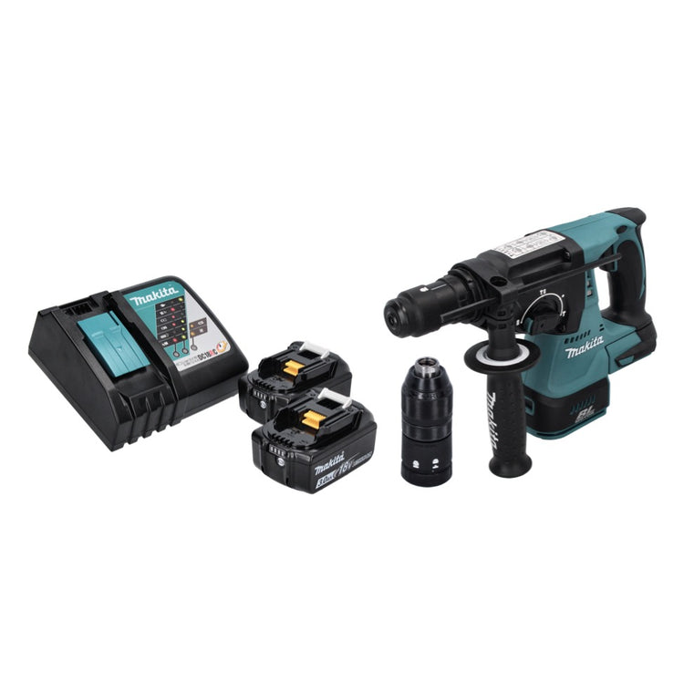 Makita DHR 243 RF Akku Bohrhammer 18 V SDS plus Brushless + 2x Akku 3,0 Ah + Ladegerät