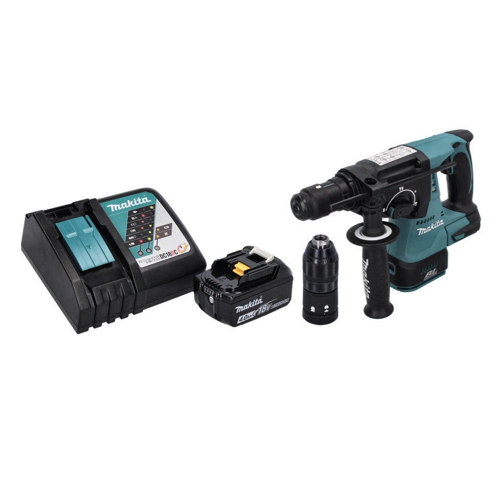 Makita DHR 243 RM1 marteau perforateur à batterie 18 V SDS plus brushless + 1x batterie 4,0 Ah + chargeur