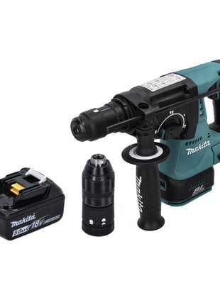 Taladro percutor a batería Makita DHR 243 T1 18 V SDS plus sin escobillas + 1x batería 5,0 Ah - sin cargador