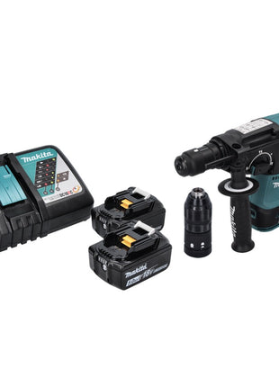 Makita DHR 243 RT marteau perforateur sans fil 18 V SDS plus sans balai + 2x batteries 5,0 Ah + chargeur