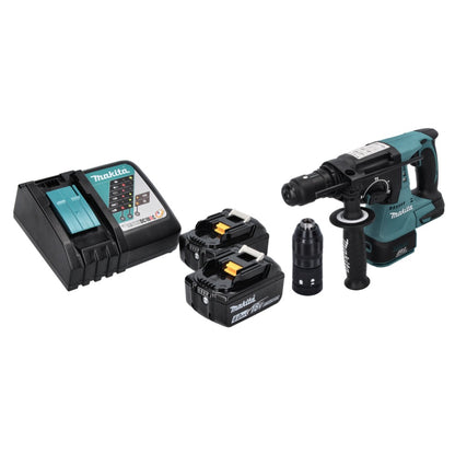 Makita DHR 243 RG marteau perforateur sans fil 18 V SDS plus sans balai + 2x batteries 6,0 Ah + chargeur