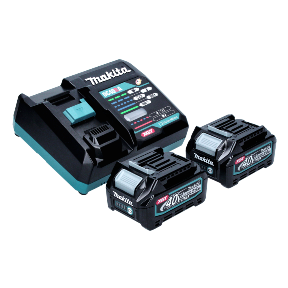 Souffleur à feuilles Makita UB 001 GD201 40 V max sans balais + 2 batteries 2,5 Ah + chargeur.