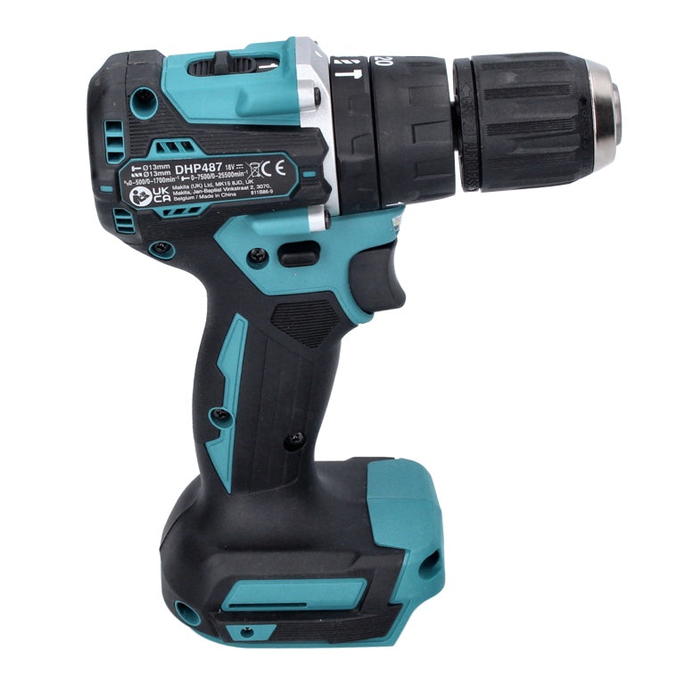 Makita DHP 487 RA perceuse à percussion sans fil 18 V 40 Nm sans balais + 2 batteries 2,0 Ah + chargeur