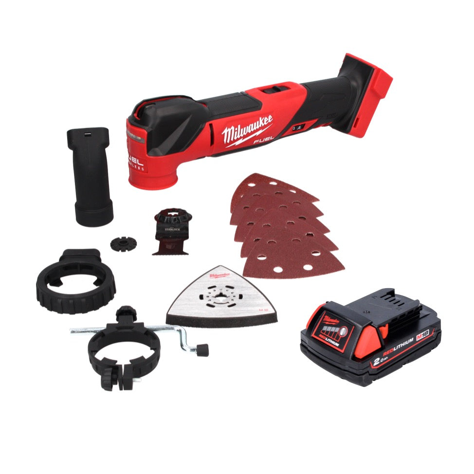 Milwaukee M18 FMT-201 outil multifonction à batterie 18 V sans balais + 1x batterie 2,0 Ah - sans chargeur