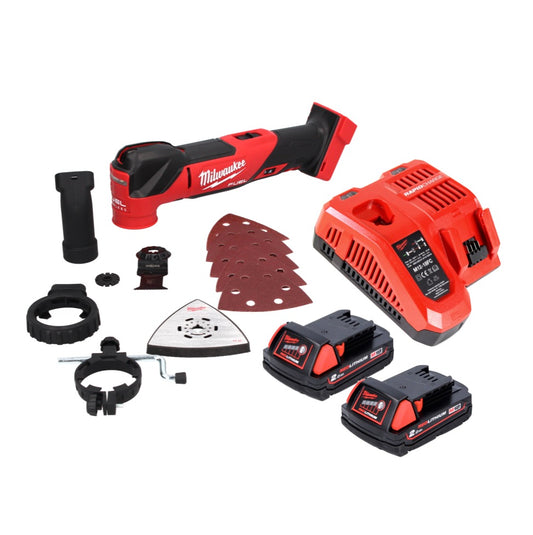 Outil multifonction à batterie Milwaukee M18 FMT-202 FC 18 V sans balais + 2x batteries 2,0 Ah + chargeur