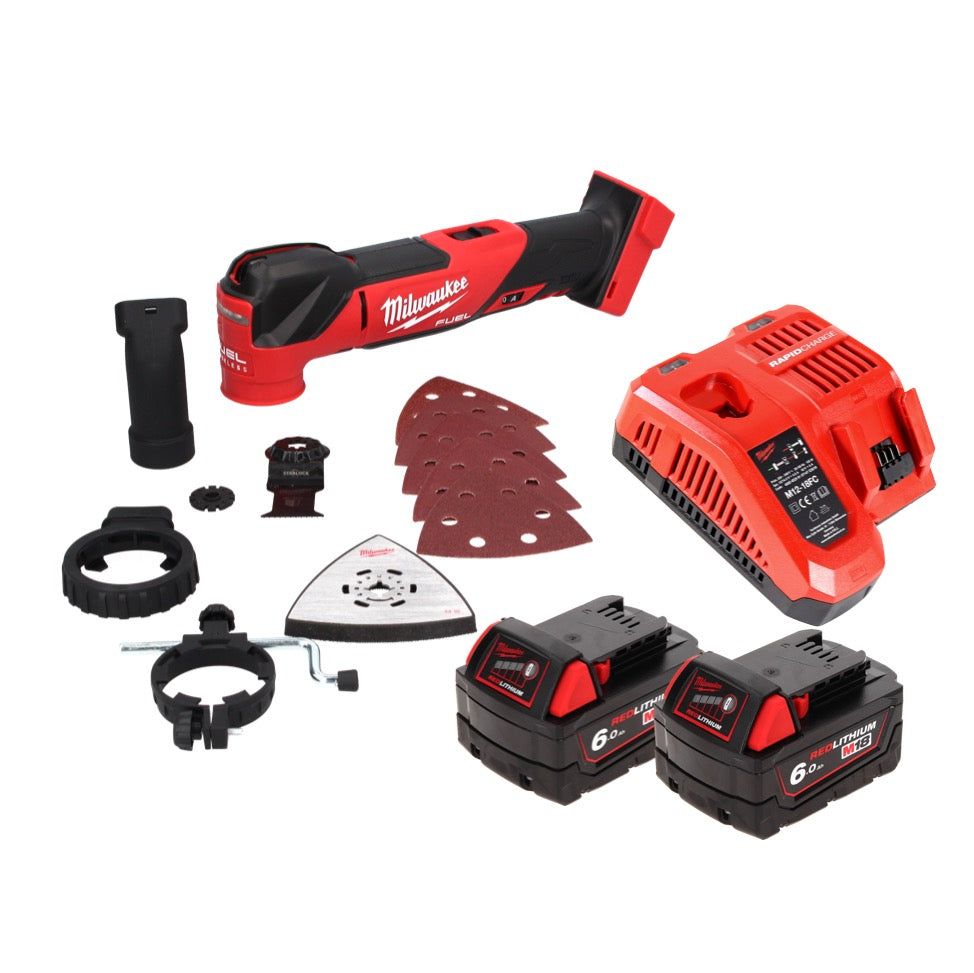 Milwaukee M18 FMT-602 FC Akku Multitool 18 V Brushless + 2x Akku 6,0 Ah + Ladegerät