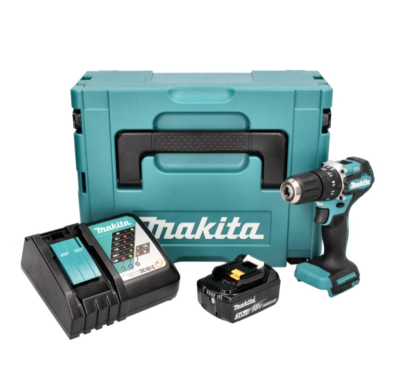 Makita DHP 487 RF1J Akku Schlagbohrschrauber 18 V 40 Nm Brushless + 1x Akku 3,0 Ah + Ladegerät + Makpac - Toolbrothers