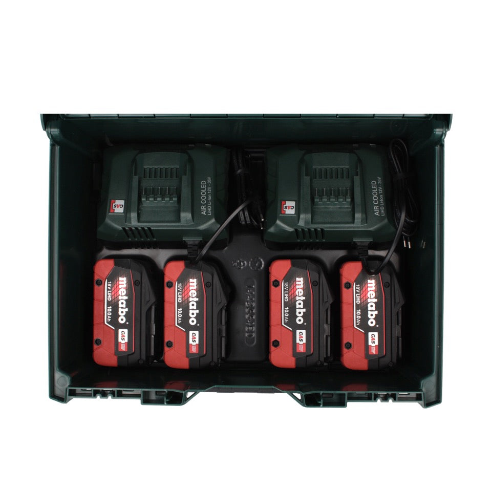 Metabo 18 V LiHD Basis Set + 4x Akku 4,0 Ah + 2x ASC 55 Ladegerät + metaBOX