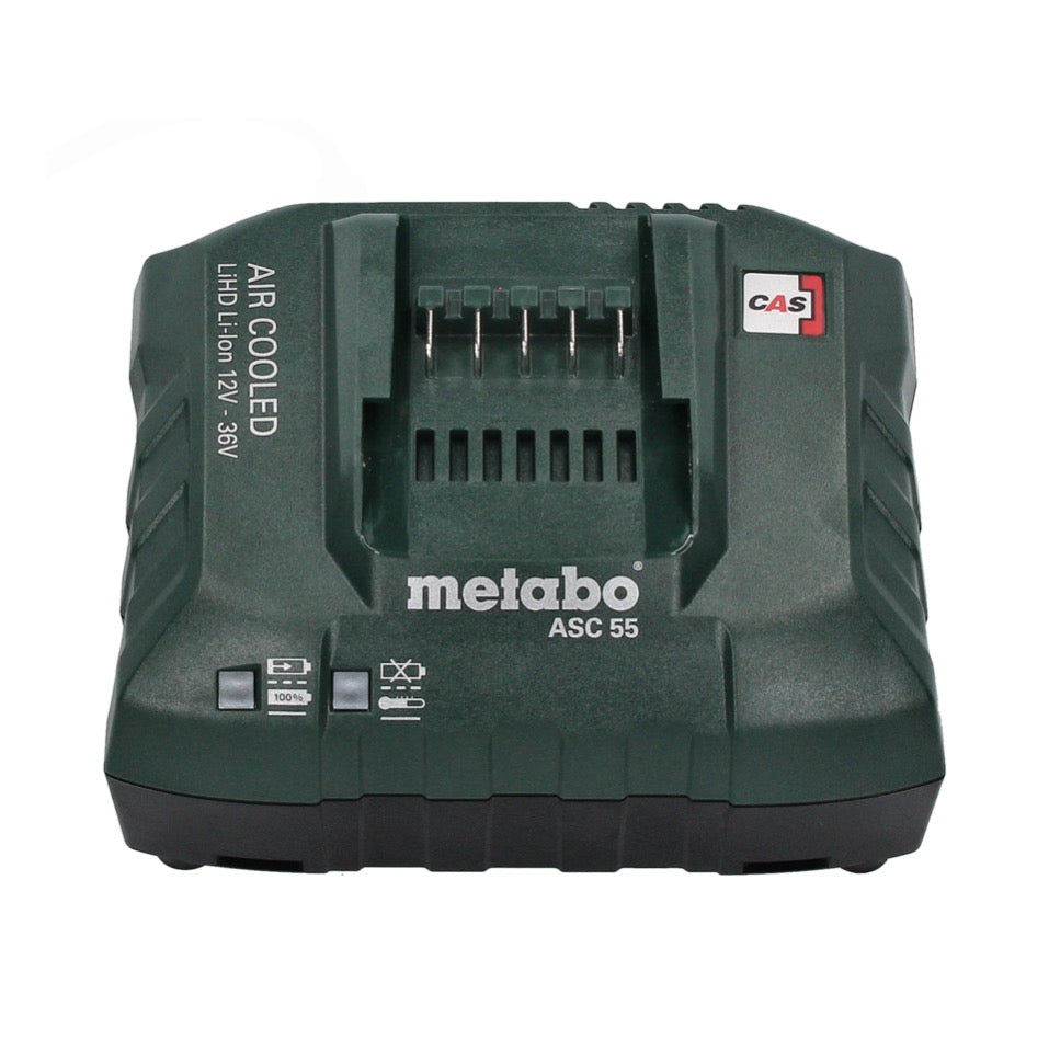 Kit de base Metabo 18 V LiHD + 2x batterie 5,5 Ah + chargeur ASC 55 + métaBOX