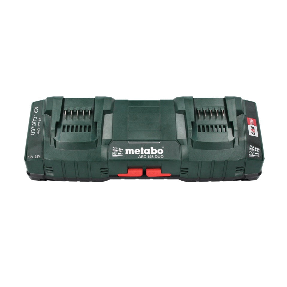 Kit de base Metabo 18 V LiHD + 2x batterie 5,5 Ah + chargeur ASC 145 DUO + ​​metaBOX