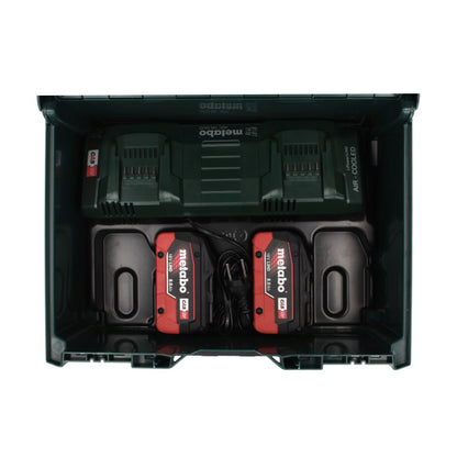 Kit de base Metabo 18 V LiHD + 2x batterie 8,0 Ah + chargeur ASC 145 DUO + ​​metaBOX