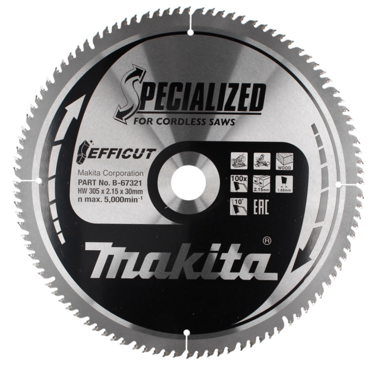 Makita CMSXF305100G SPECIALIZED EFFICUT Sägeblatt 305 x 2,15 x 30 mm ( B-67321 ) 100 Zähne für Holz