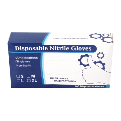 Gants jetables en nitrile noir / noir 100 pièces taille S / petit - non stériles