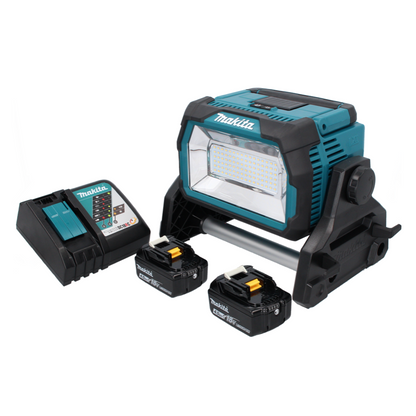 Makita DML 809 RM Projecteur de chantier LED sur batterie 18 V 10 000 lm + 2x batteries 4,0 Ah + chargeur