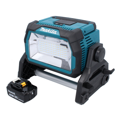 Makita DML 809 T1 Projecteur de chantier LED sur batterie 18 V 10 000 lm + 1x batterie 5,0 Ah - sans chargeur