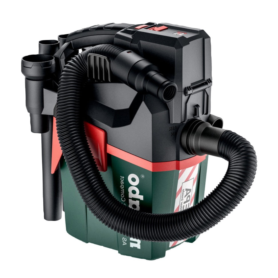 Metabo AS 18 HEPA PC Aspirateur à batterie compact 18 V 6 l (602029850) Aspirateur eau et poussière Solo avec fonction soufflante - sans batterie, sans chargeur