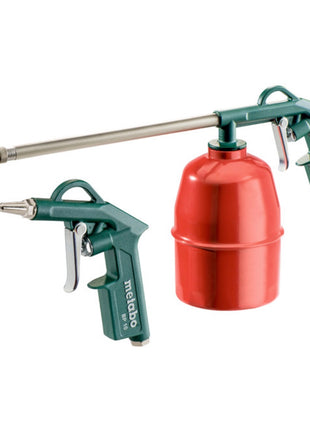 Metabo LPZ 7 set d'outils à air comprimé (601586000) soufflette + jauge de gonflage des pneus + pistolet à peinture + pistolet + tuyau spiralé