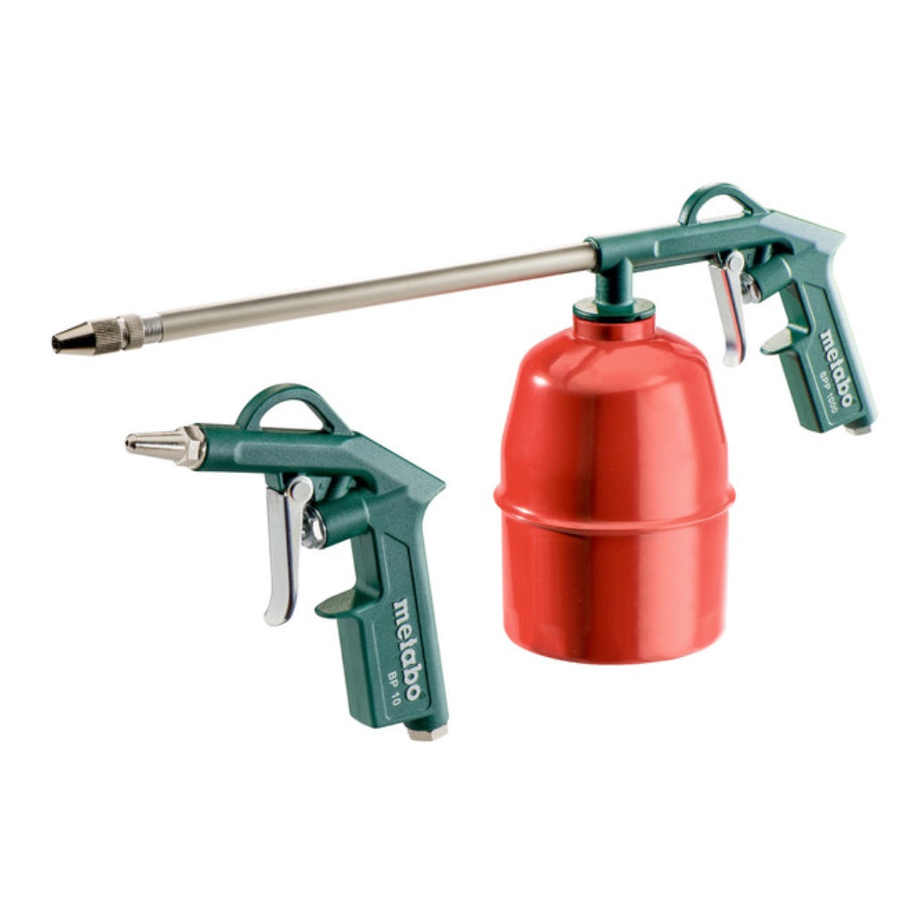 Metabo LPZ 7 set d'outils à air comprimé (601586000) soufflette + jauge de gonflage des pneus + pistolet à peinture + pistolet + tuyau spiralé