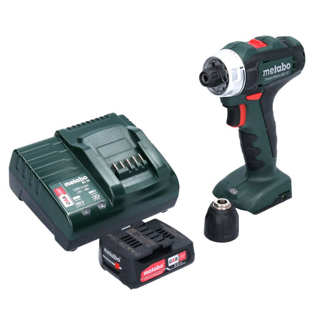 Metabo PowerMaxx BS 12 Akku Bohrschrauber 12 V 40 Nm ( 601036000 ) + 1x Akku 2,0 Ah + Ladegerät - Toolbrothers