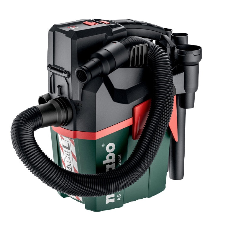 Metabo AS 18 L PC Aspirateur à batterie compact 18 V 6 l IPX4 classe de poussière L (602028850) solo humide et sec - sans batterie, sans chargeur