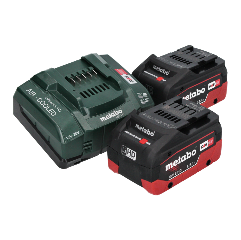 Perceuse à percussion sur batterie Metabo SB 18 LTX BL QI 18 V 130 Nm (602361660) sans balais + 2x batterie 5,5 Ah + chargeur + métaBOX