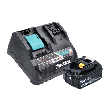 Kit d'alimentation Makita 18 V avec 1 batterie BL 1840 B 4,0 Ah (197265-4) + chargeur multi-rapide DC 18 RE (198720-9)