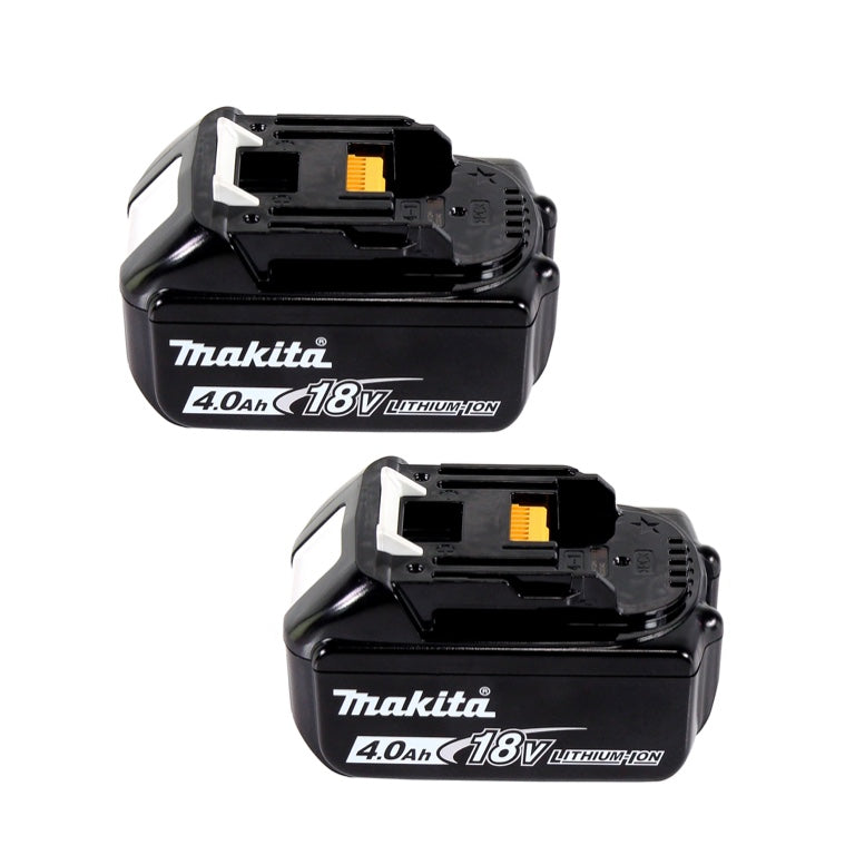 Kit d'alimentation Makita 18 V avec 2 batteries BL 1840 B 4,0 Ah (197265-4) + double chargeur DC 18 SH (199687-4)