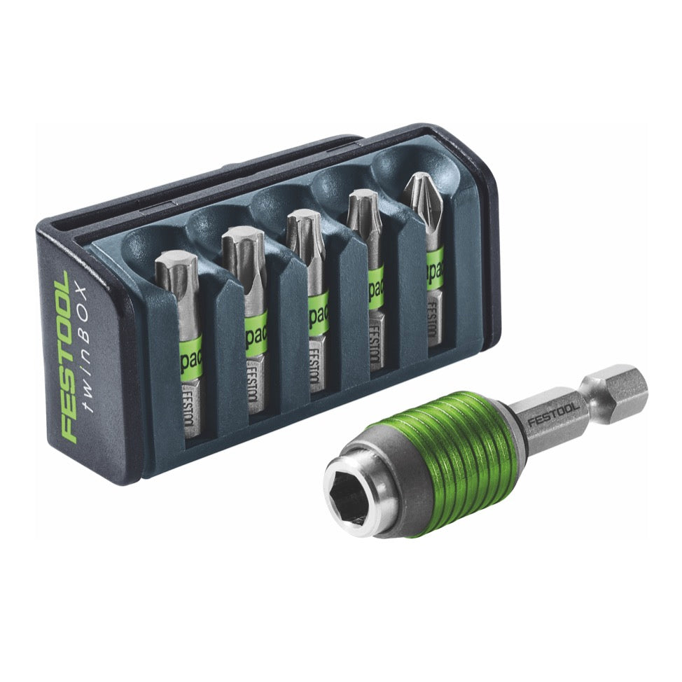 Clé à chocs sans fil Festool TID 18-Basic 18 V 180 Nm 1/4" (576481) + jeu d'embouts 6 pièces + systainer - sans batterie, sans chargeur