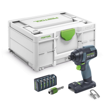 Festool TID 18-Basic Atornillador de impacto a batería 18 V 180 Nm 1/4" (576481) + juego de puntas 6 piezas + systainer - sin batería, sin cargador