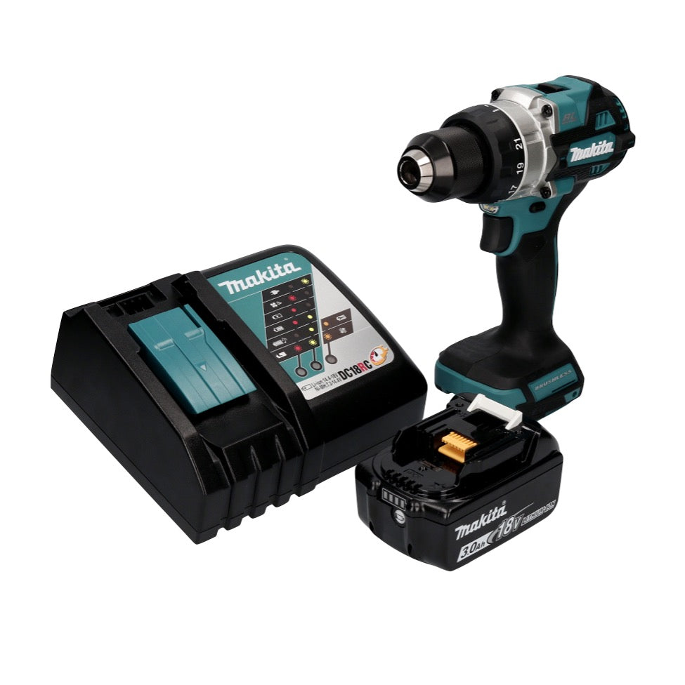 Makita DDF 486 RF1 perceuse-visseuse sans fil 18 V 130 Nm sans balai + 1x batterie 3,0 Ah + chargeur