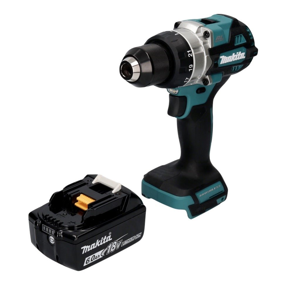 Makita DDF 486 G1 perceuse-visseuse sans fil 18 V 130 Nm sans balais + 1x batterie 6,0 Ah - sans chargeur