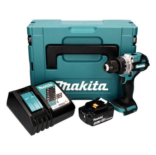 Makita DDF 486 RF1J perceuse-visseuse sans fil 18 V 130 Nm sans balais + 1x batterie 3,0 Ah + chargeur + Makpac