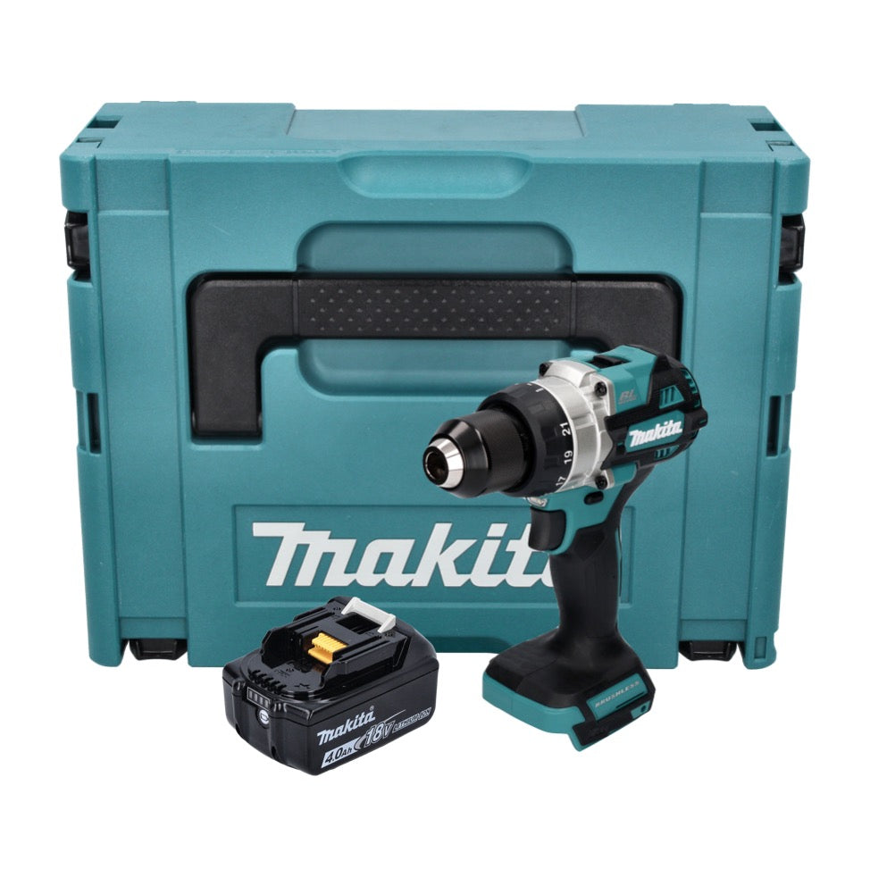 Makita DDF 486 M1J perceuse-visseuse sans fil 18 V 130 Nm sans balai + 1x batterie 4,0 Ah + Makpac - sans chargeur