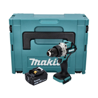 Makita DDF 486 T1J perceuse-visseuse sans fil 18 V 130 Nm sans balais + 1x batterie 5,0 Ah + Makpac - sans chargeur