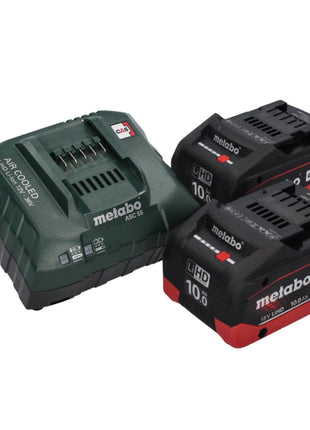 Metabo AS 18 HEPA PC Aspirador de batería compacto 18 V 6 l Aspirador en seco y húmedo con función de soplado + 2x baterías 10,0 Ah + cargador