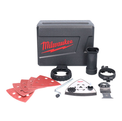 Milwaukee M18 FMT-201X outil multifonction à batterie FUEL 18 V sans balais + 1x batterie 2,0 Ah + chargeur + jeu d'accessoires 7 pièces + boîtier HD