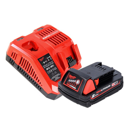 Milwaukee M18 FMT-201X FUEL Akku Multitool 18 V Brushless + 1x Akku 2,0 Ah + Ladegerät + 7 tlg. Zubehör Set + HD Box