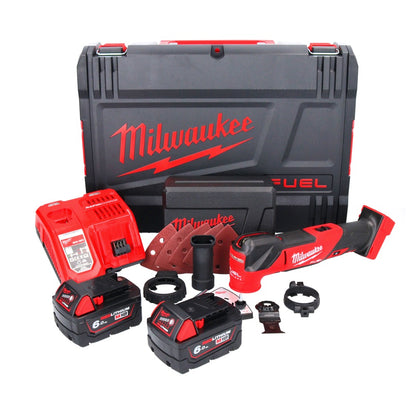 Milwaukee M18 FMT-602X outil multifonction à batterie FUEL 18 V sans balais + 2x batteries 6,0 Ah + chargeur + set d'accessoires 7 pièces + coffret HD