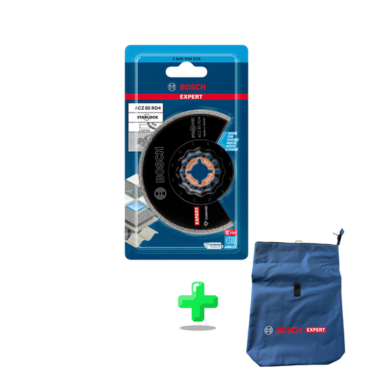 Bosch EXPERT ACZ 85 RD4 Diamant Segmentsägeblatt + Bosch Expert Rucksack