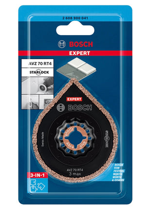 Bosch EXPERT 3 Max AVZ 70 RT4 dissolvant de mortier Starlock 87 x 70 mm 1 pièce (2608900041) pour mortier carbure - successeur de 2608661757