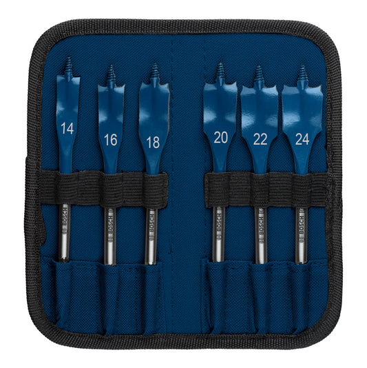 Bosch EXPERT SelfCut Speed Flachfräsbohrer Set 14 - 24 mm 6 tlg. ( 2608900332 ) für Holz - Nachfolger von 2608595424 - Toolbrothers