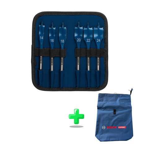 Bosch EXPERT SelfCut Speed ​​​​jeu de forets à fraiser plats 6 pièces + sac à dos Bosch Expert